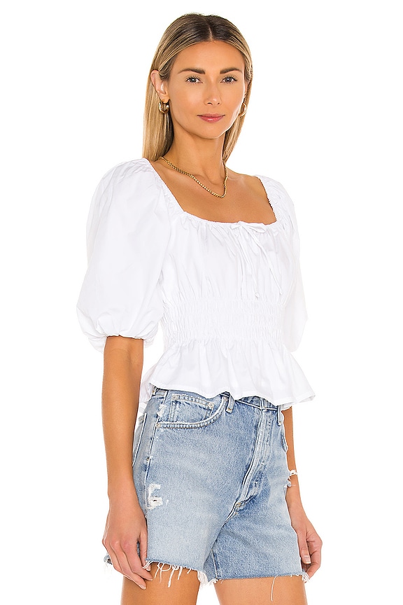 view 2 of 4 Venetia Top in Plain White