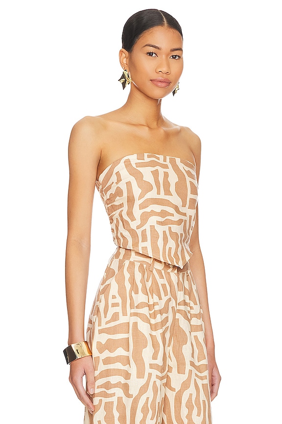 view 2 of 4 LA LOZA 탑 in Tulli Print Neutral