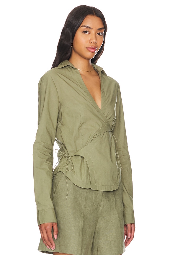 view 2 of 4 РУБАШКА С ЗАПАХОМ BAIA in Khaki