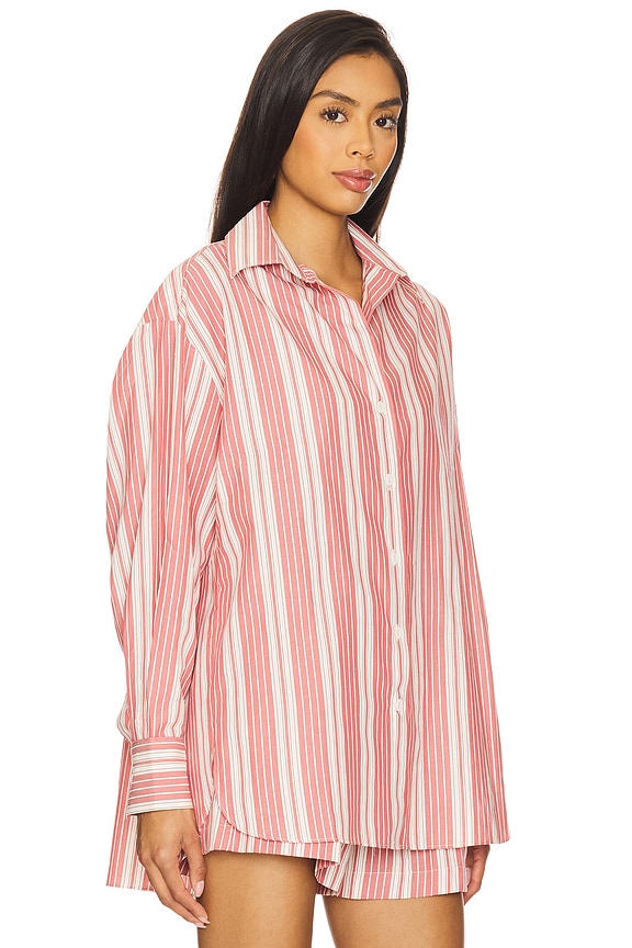 view 2 of 5 Capri Shirt in Cherry Stripe