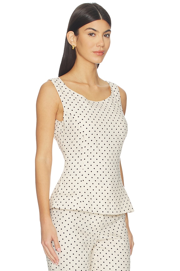view 2 of 4 Iria Top in Lola Polka Dot Cream & Black