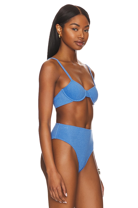 view 2 of 4 Maxime Bikini Top in Sicilian Blue