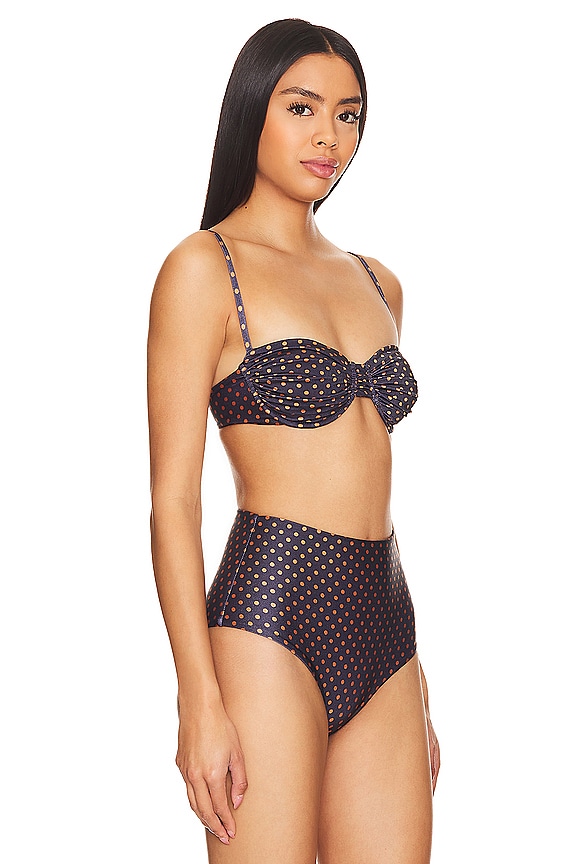 view 2 of 4 TOP À ARMATURES STEFANIA in Ludovica Polka Dot