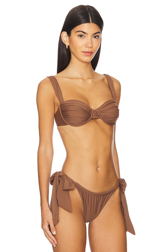 view 2 of 4 Sol Bikini Top in Cocoa