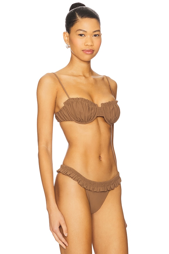 view 2 of 4 Esterel Bikini Top in Clay