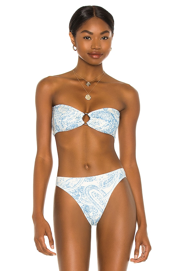 view 1 of 4 TOP BIKINI MALADY in Faye Paisley Print Powder Blue