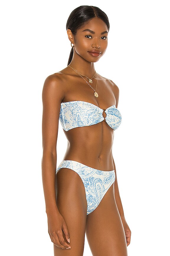 view 2 of 4 TOP BIKINI MALADY in Faye Paisley Print Powder Blue
