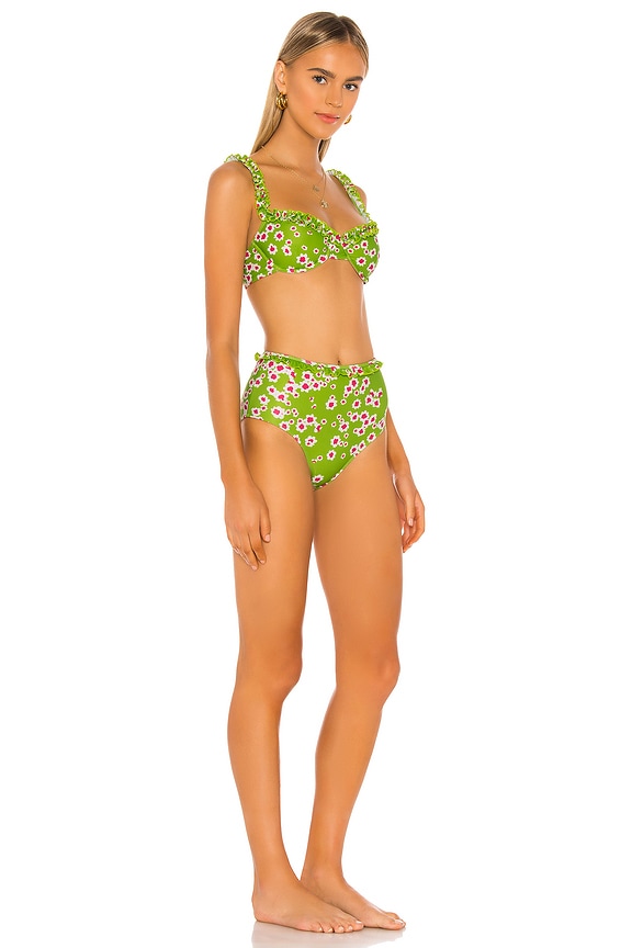 view 2 of 3 Frida Bikini Set in Le Bon Floral Apple Green
