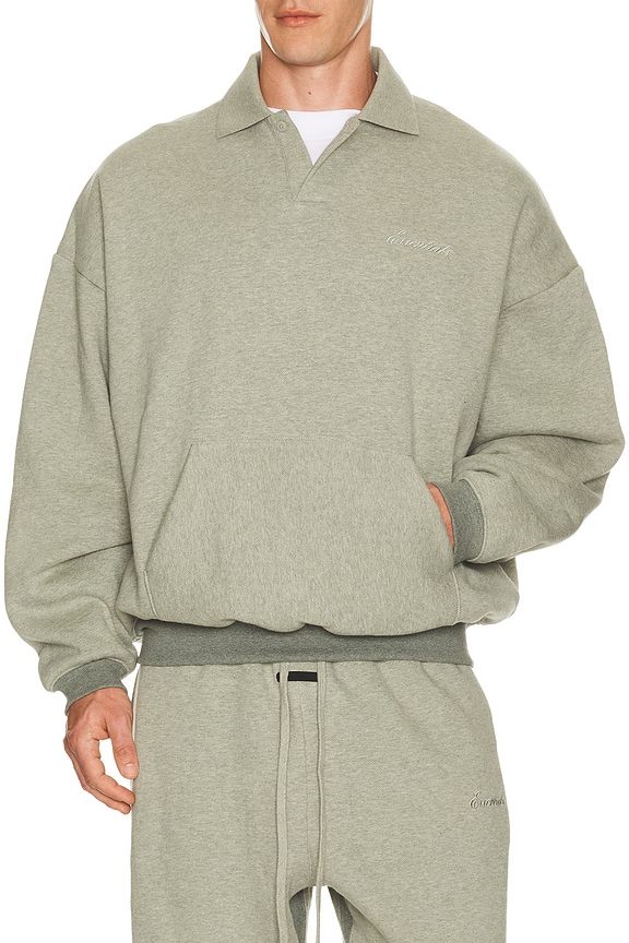 view 1 of 5 SUDADERA POLO SIGNATURE in Concrete Heather & Dark Concrete Heather