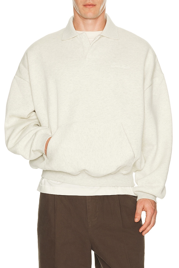 view 1 of 5 SUDADERA POLO SIGNATURE in Oatmeal Heather & Light Heather