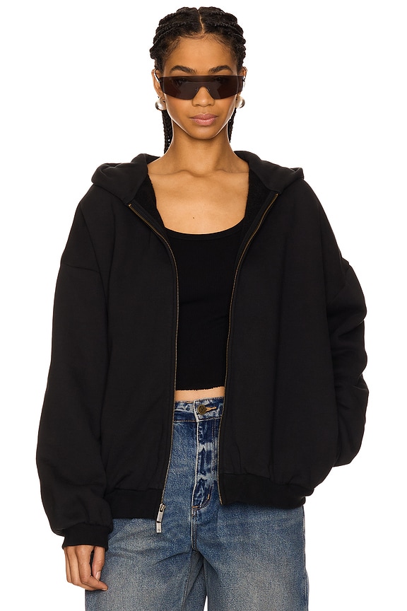 view 2 of 5 Heavy Fleece Fullzip Hoodie in Black