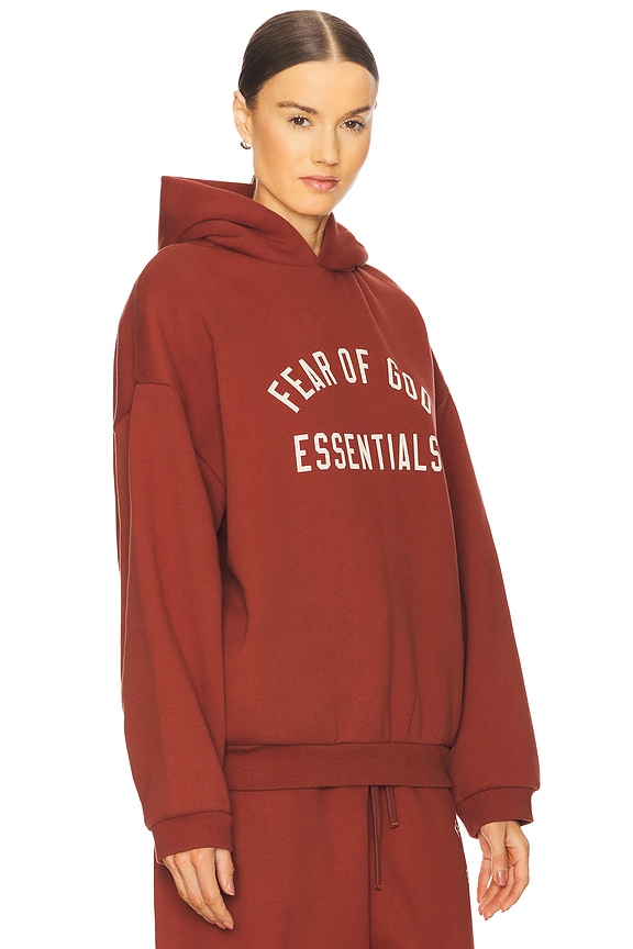 view 2 of 5 Fleece Hoodie in Crimson