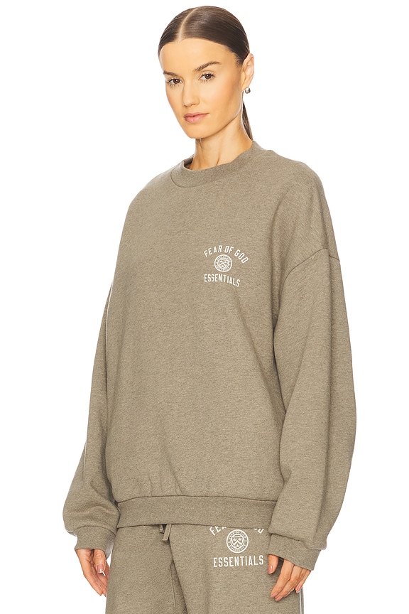 view 2 of 5 Fleece Crewneck in Heather Gray