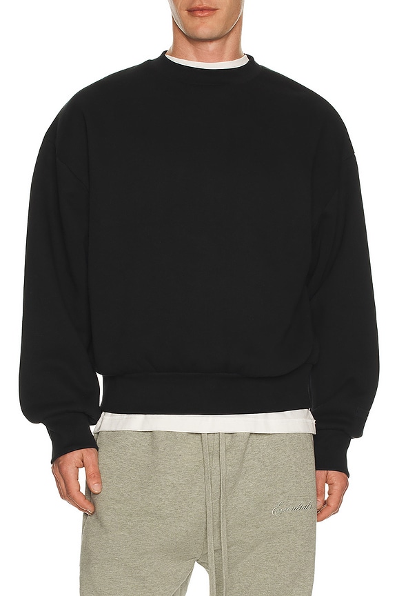 view 2 of 5 Fleece Crewneck in Black