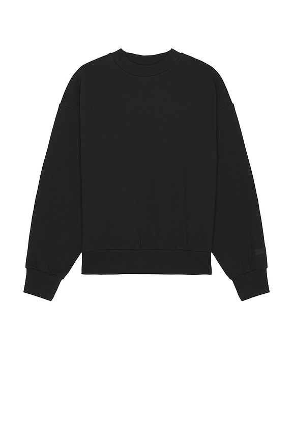 view 2 of 5 Classic Fit Fleece Crew Neck Sweatshirt in Jet Black