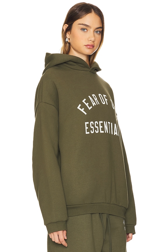 view 2 of 5 Fleece Hoodie in Military