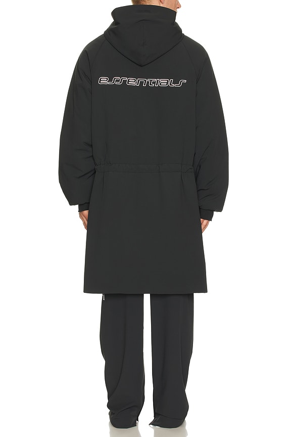 パーカー FOG fearofgod essentials parka Fear of God ESSENTIALS Hooded Parka in Vintage Black | REVOLVE