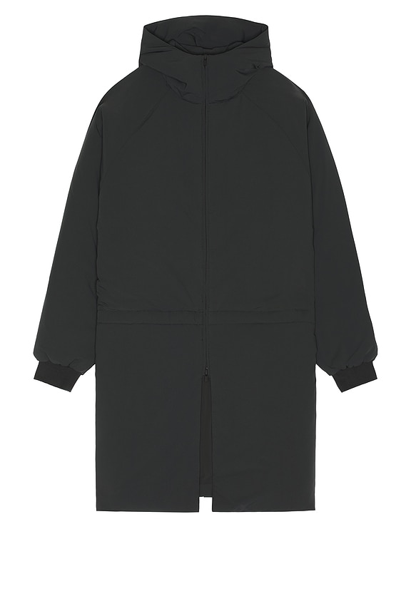 Fear of God ESSENTIALS Hooded Parka in Vintage Black | REVOLVE