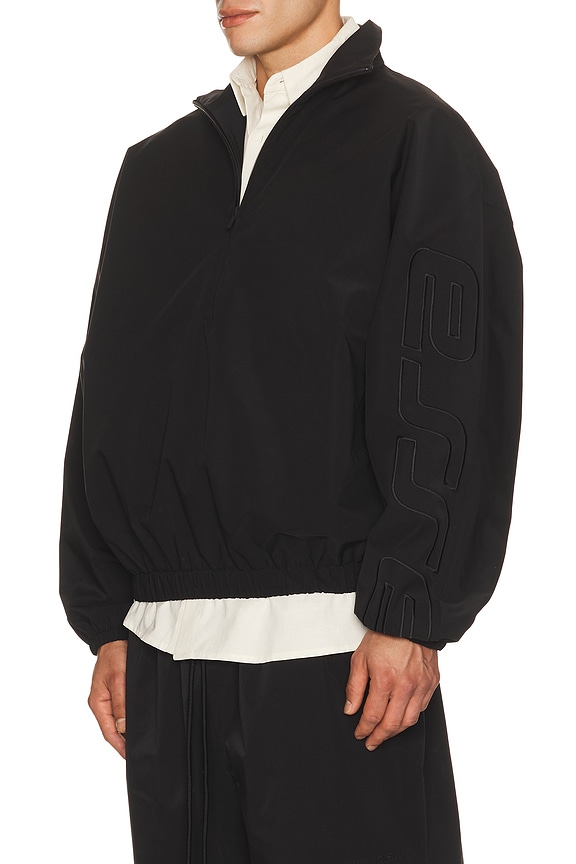 view 2 of 6 Active Trace 1/2 Zip Track Jacket in Vintage Black