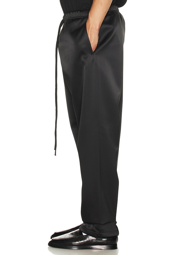 view 2 of 6 PANTALON FORME JOGGING BONDED in Jet Black