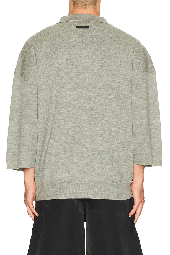 view 2 of 5 Signature 3/4 Sleeve 90's Knit Polo in Concrete Heather