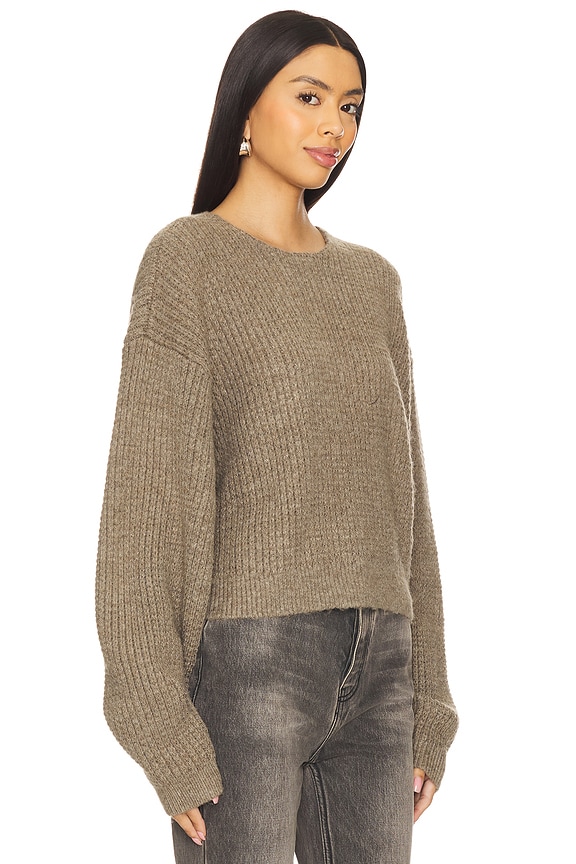 view 2 of 5 Cropped Sweater in Heather Gray