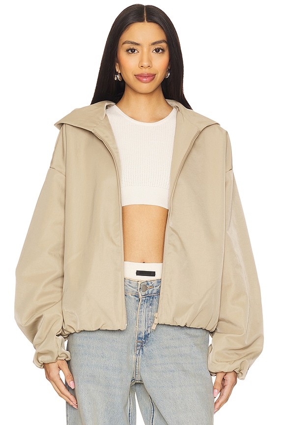 view 2 of 7 Hooded Bomber Jacket in Desert Sand