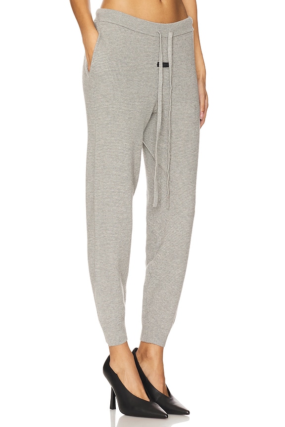 view 2 of 6 Waffle Fitted Sweatpant in Dark Heather