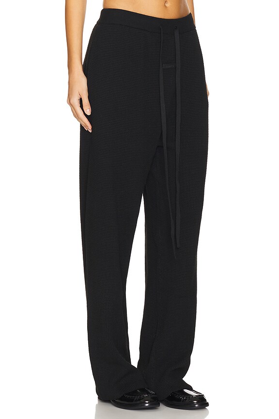 view 2 of 6 Waffle Relaxed Pant in Black