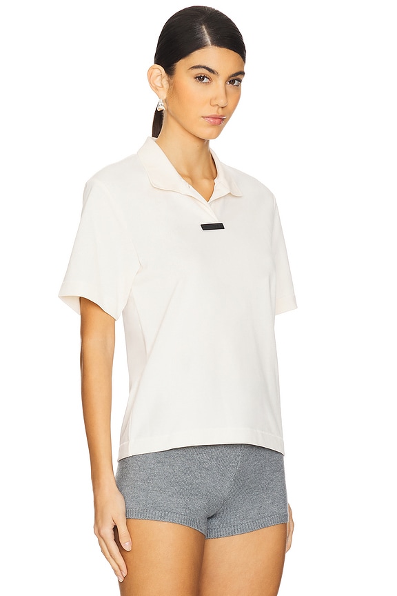 view 2 of 5 Short Sleeve Polo Top in Shell