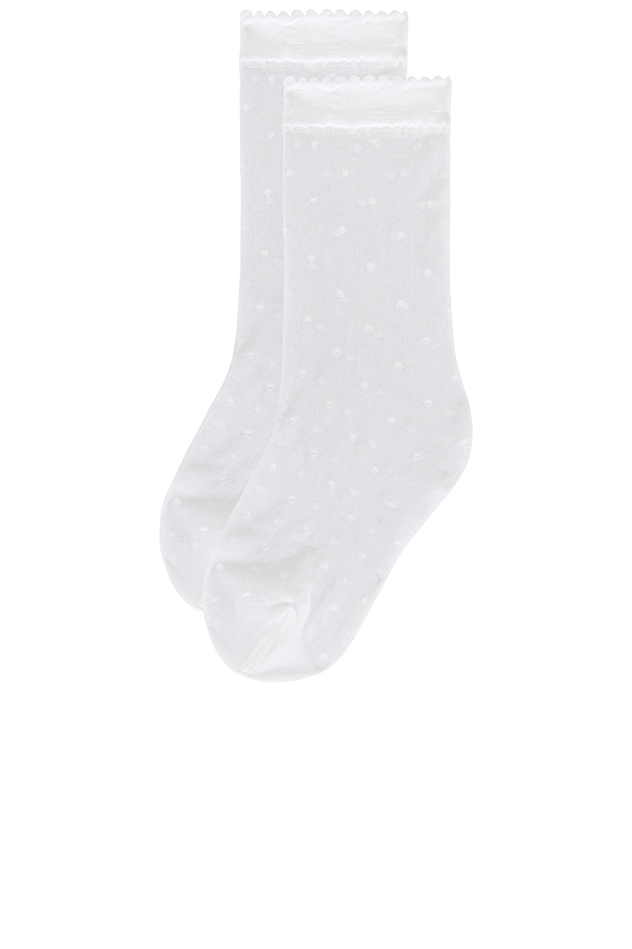 view 2 of 2 Dot Ankle Socks in White