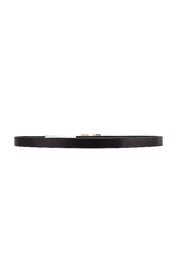 view 2 of 3 Petit Square Buckle Plaque Belt in Noir
