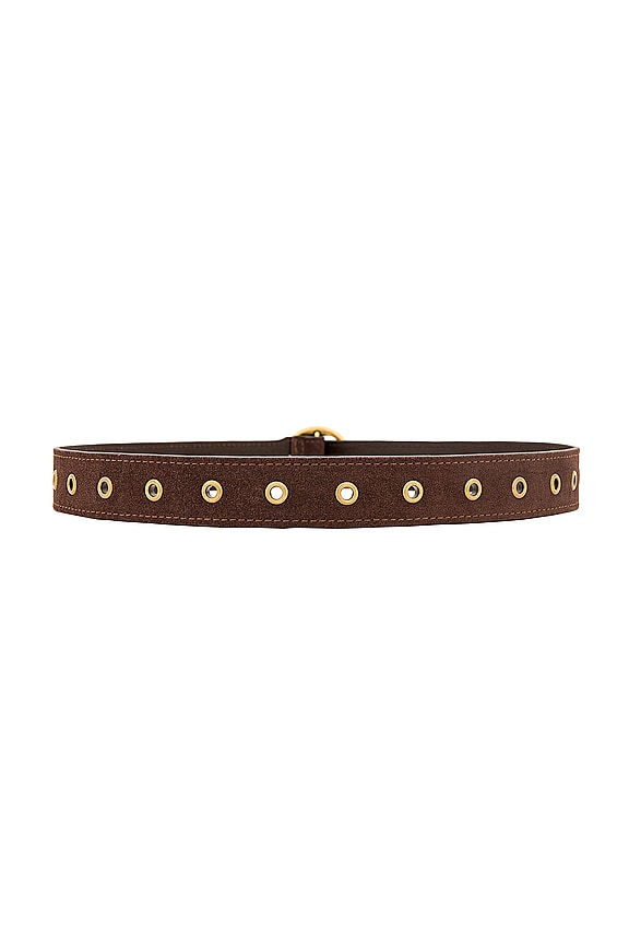 view 2 of 3 CEINTURE PETIT CIRCLE in Espresso Suede