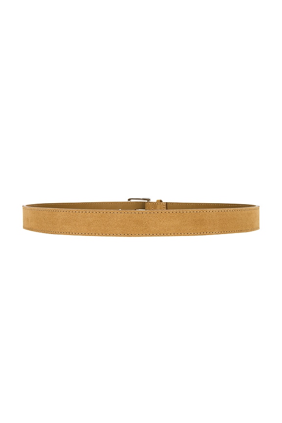 view 2 of 3 The Suede Square Buckle Belt in Light Camel