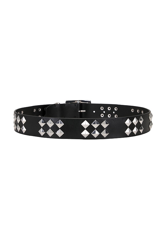 view 2 of 3 X Amelia Gray Stud Belt in Black