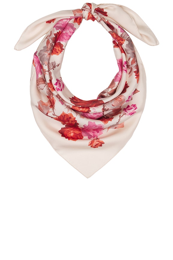 view 1 of 3 x Alexandra Leclerc The Lucky Silk Scarf in Cream Multi