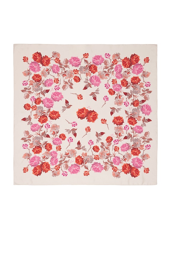 view 2 of 3 x Alexandra Leclerc The Lucky Silk Scarf in Cream Multi