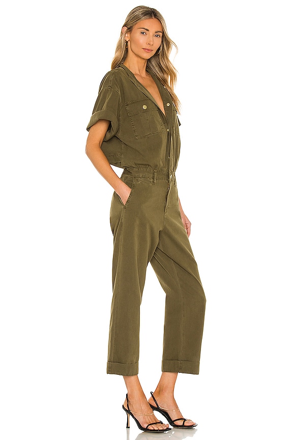 view 2 of 3 Le Tomboy Jumpsuit in Washed Moss