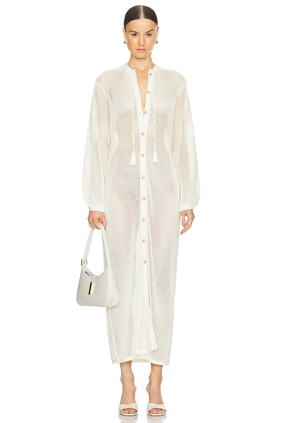 view 2 of 4 КАФТАН CROCHET in Cream