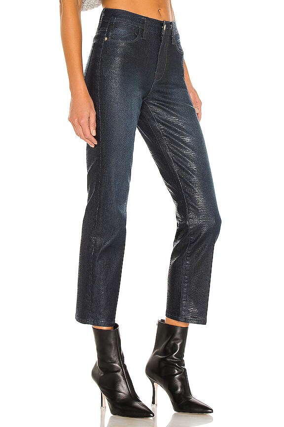 view 2 of 4 Le High Straight Lizard Coated in Indigo Lizard