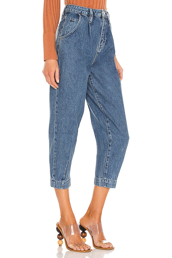 view 2 of 4 Pleated Barrel Leg Pant in Campus