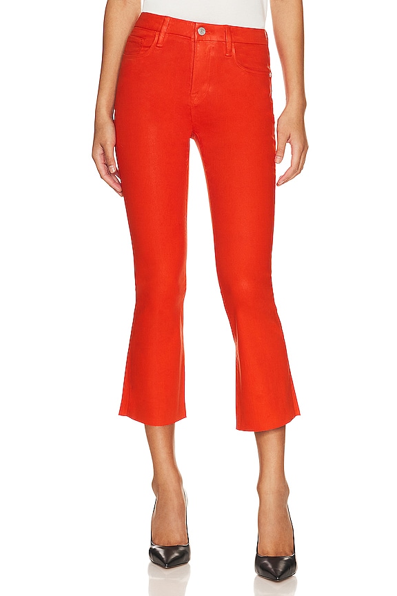 view 1 of 4 Le Crop Mini Boot Coated in Bright Red