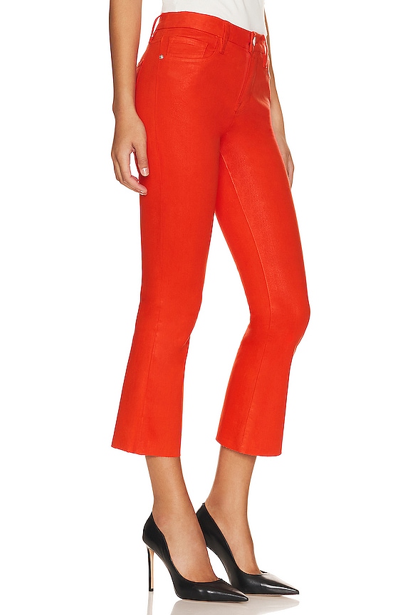 view 2 of 4 Le Crop Mini Boot Coated in Bright Red