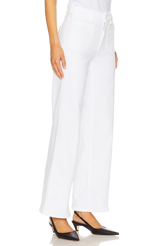 view 2 of 6 Le Slim Palazzo Modernist Pocket Jeans in White