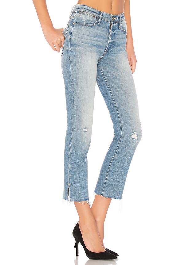 view 2 of 4 LE HIGH STRAIGHT FRAY EDGE スリットリベットデニム in Surrey