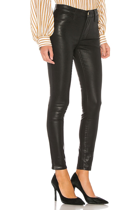 view 2 of 4 Le High Skinny Coated in Noir Coated