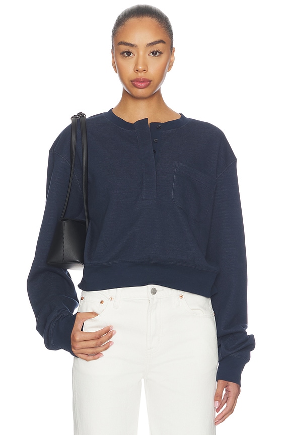 view 1 of 4 SUDADERA THE STRIPED CUFF in Navy Multi