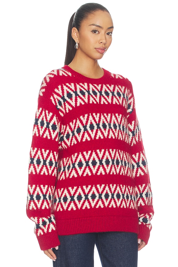 view 2 of 4 The Oversized Sweater in Currant Fairisle