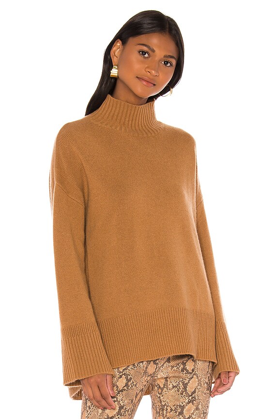 view 2 of 4 Cashmere Turtleneck in Camel Heather