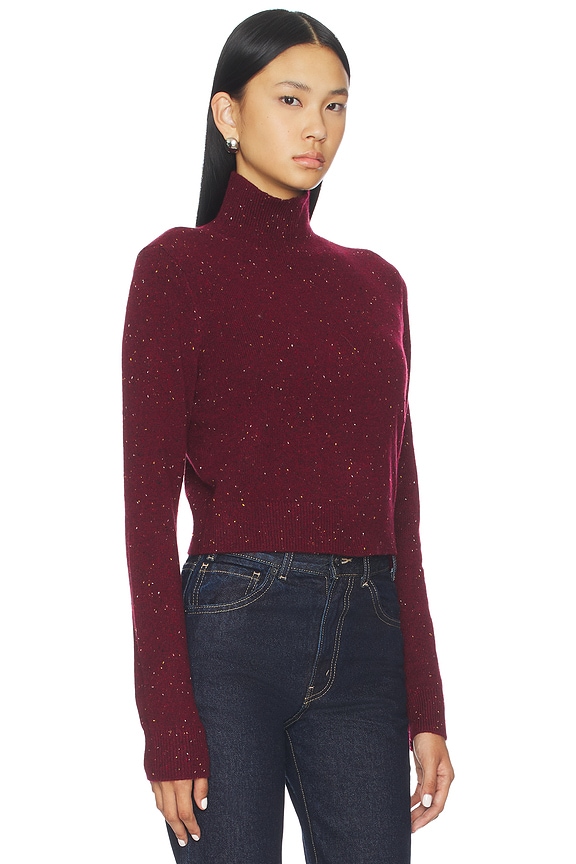 view 2 of 4 Cashmere Fleck Turtleneck in Pinot